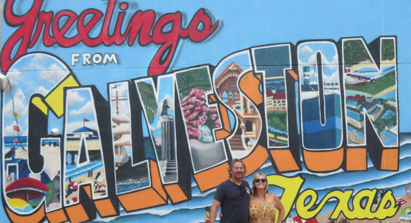 Bobby and Donna Milner in Galveston, Texas.